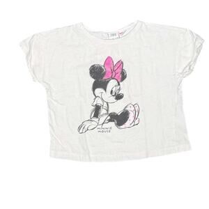 ZARA Girls Disney Minnie Mouse Sketch Graphic T-Shirt